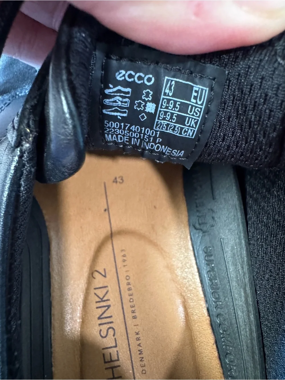 ECCO Helsinki 2.0 Bike Toe Derby Dress Shoes Black US 9-9.5 EU 43